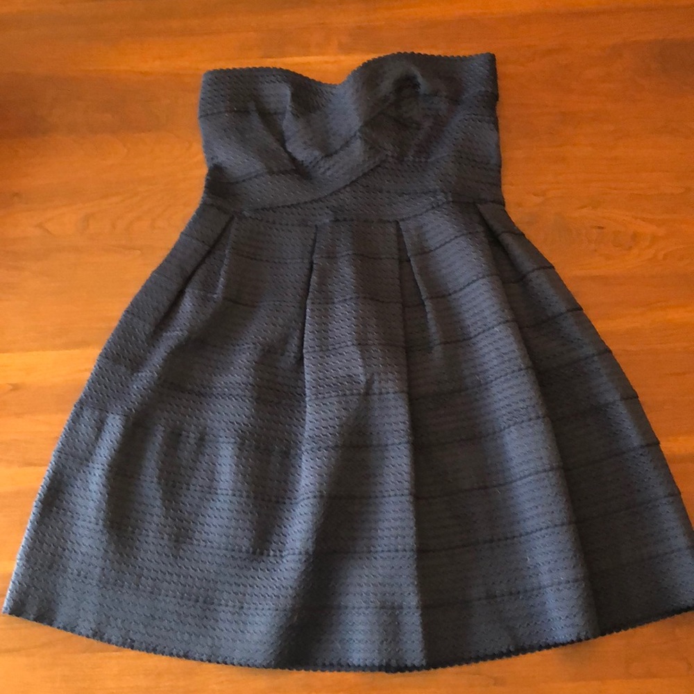 Navy Strapless Mini Dress